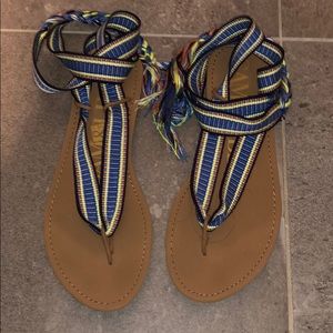 Tie around the ankle sandals